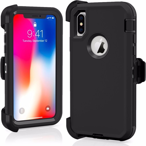Black shockproof defender case - shockproof,